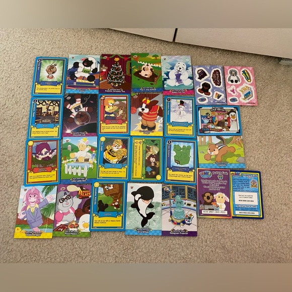 22 Webkinz Vintage Trading Cards & 2 sticker packs - Picture 2 of 4